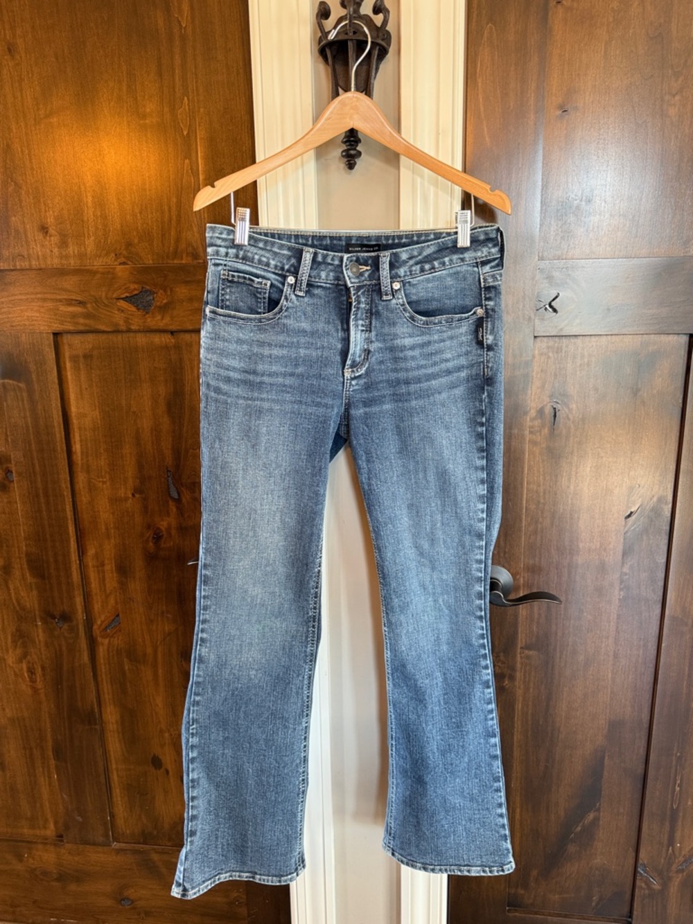 Silver Jeans Women's Faded Blue Flare Jeans